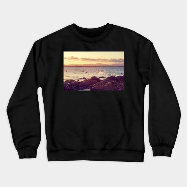 Afternoon Swim in Byron Bay Crewneck Sweatshirt by MT Photography & Design